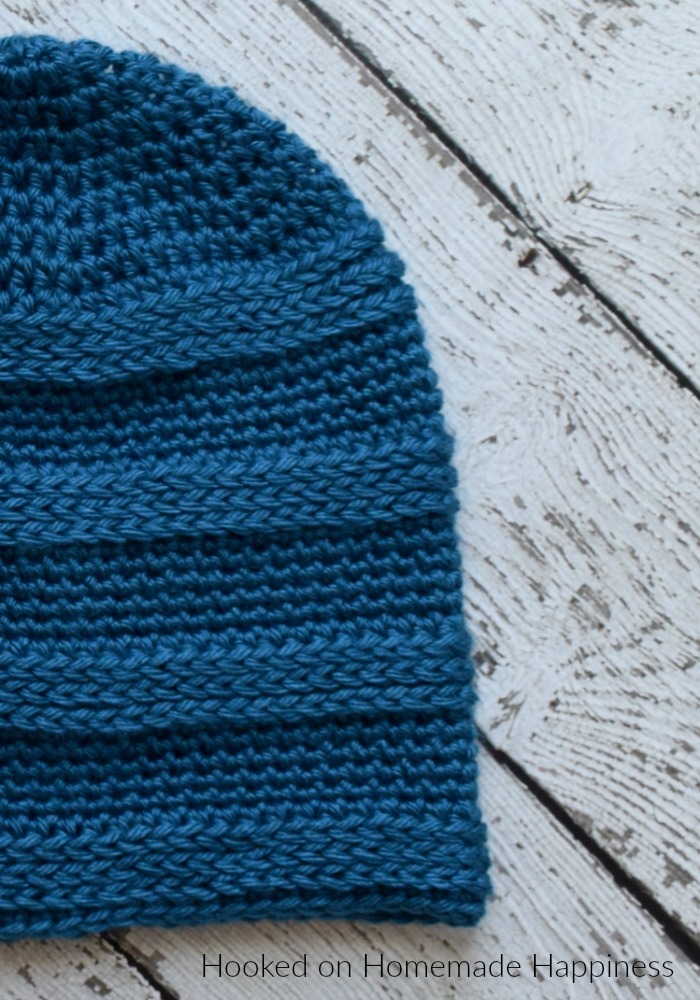 Textured Stripe Beanie Crochet Pattern - The Textured Stripe Beanie Crochet Pattern has a subtle striping design that's created by using different stitches. #crochetpattern #freecrochetpattern