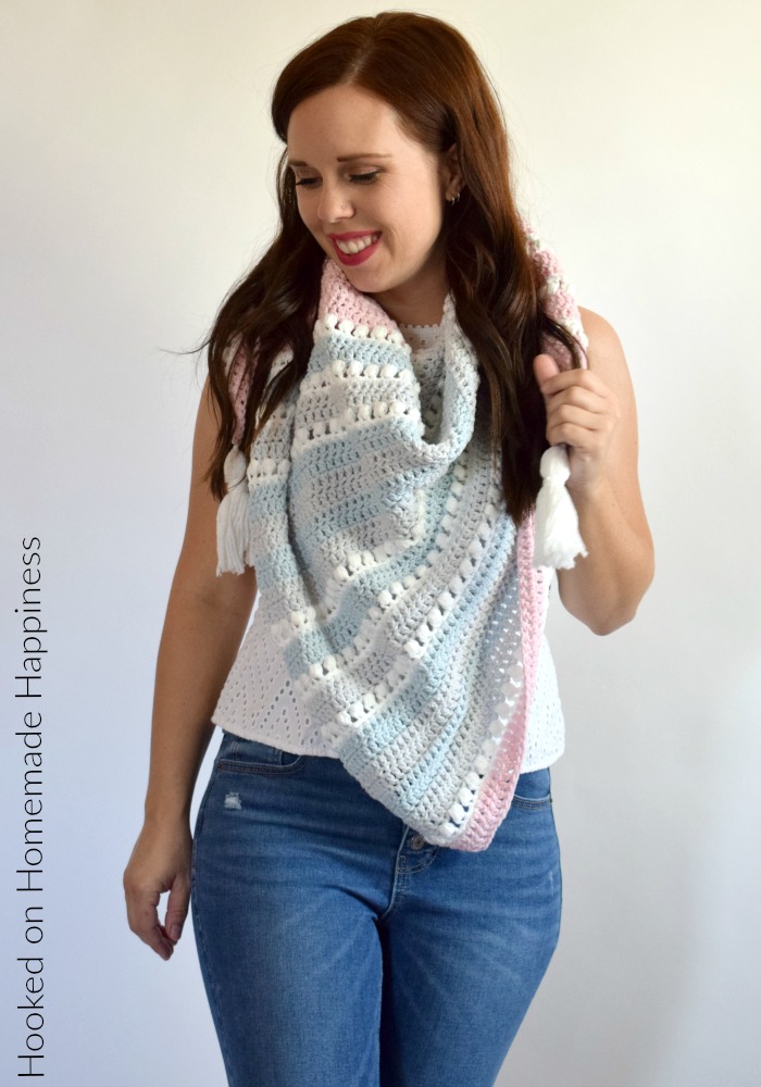 Daydreamer Wrap Crochet Pattern - The Daydreamer Crochet Wrap Pattern is make with some of the softest acrylic yarn ever and lemme tell you... this wrap really does feel like a dream!