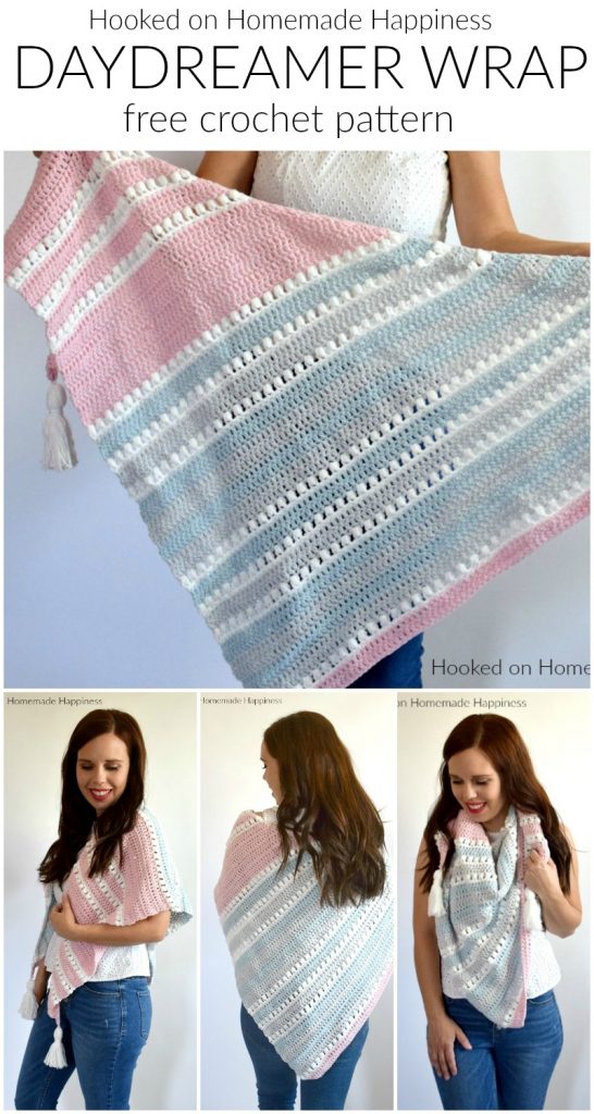 Daydreamer Wrap Crochet Pattern - The Daydreamer Crochet Wrap Pattern is make with some of the softest acrylic yarn ever and lemme tell you... this wrap really does feel like a dream!