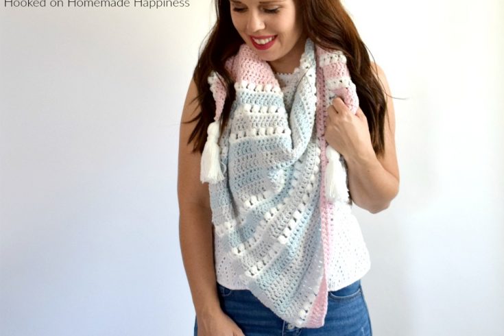 Daydreamer Wrap Crochet Pattern - The Daydreamer Crochet Wrap Pattern is make with some of the softest acrylic yarn ever and lemme tell you... this wrap really does feel like a dream!