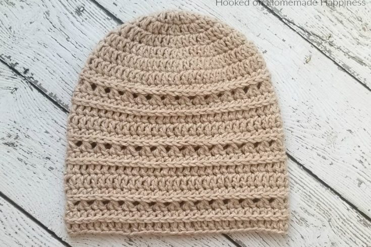 Ridge Beanie Crochet Pattern - The Ridge Beanie Crochet Pattern has a unique design and fun texture. I use the technique of crocheting in the 3rd loops of a half double crochet because it adds a nice depth to a hat. I love the ribbed texture it creates. 