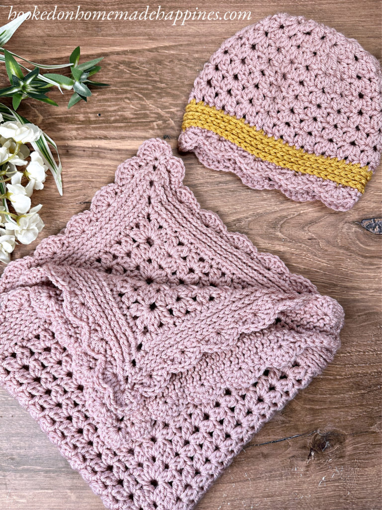 Sweet Scallops Baby Beanie Crochet Pattern