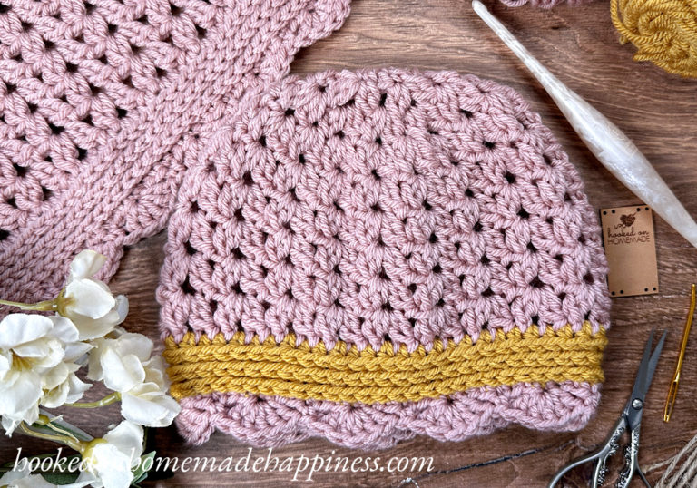 Sweet Scallops Baby Beanie Crochet Pattern