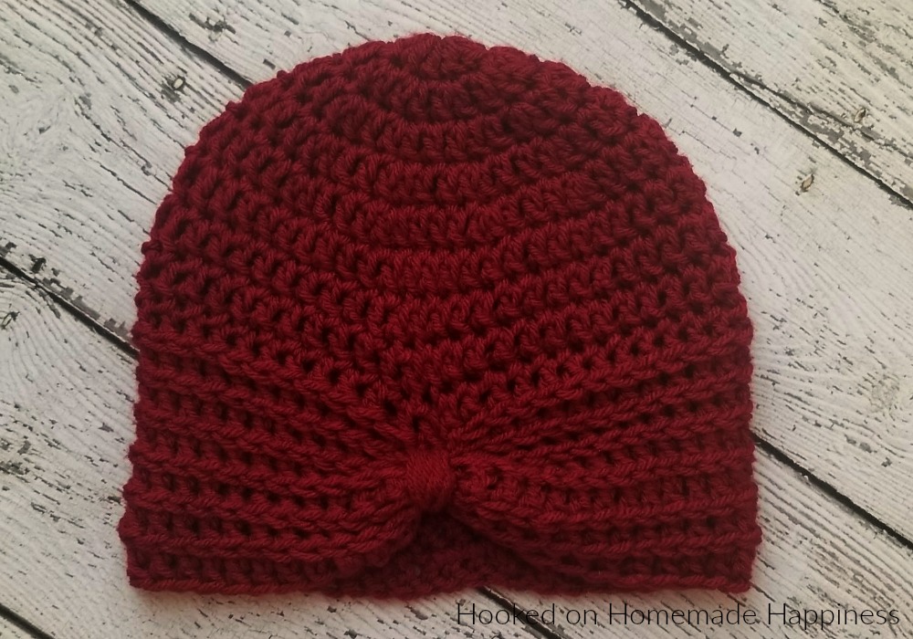 Turban Style Beanie Crochet Pattern - This Turban Style Beanie Crochet Pattern is an easy design to create! If you can double crochet, then you can make this cute and textured beanie.