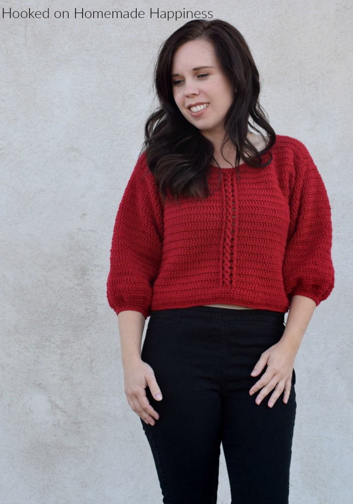 Holly Sweater Crochet Pattern - This Holly Sweater Crochet Pattern is perfect for your Holiday celebrations! It a lightweight sweater and could easily be dressed up or down. 