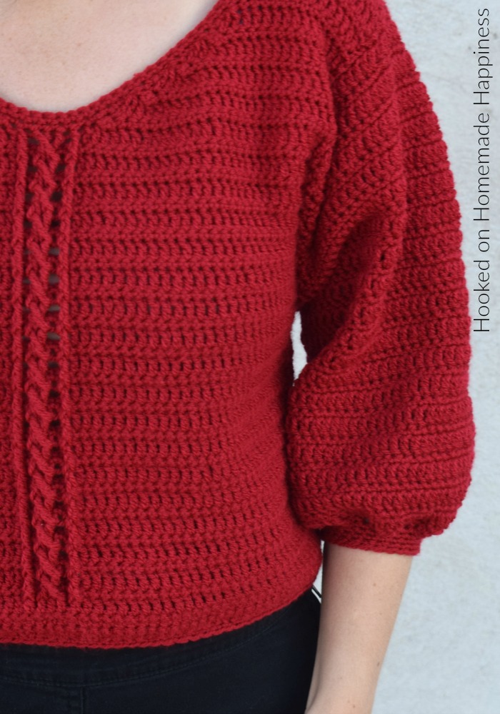 Holly Sweater Crochet Pattern - This Holly Sweater Crochet Pattern is perfect for your Holiday celebrations! It a lightweight sweater and could easily be dressed up or down. 