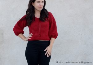 Holly Sweater Crochet Pattern - This Holly Sweater Crochet Pattern is perfect for your Holiday celebrations! It a lightweight sweater and could easily be dressed up or down. 