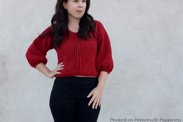 Holly Sweater Crochet Pattern - This Holly Sweater Crochet Pattern is perfect for your Holiday celebrations! It a lightweight sweater and could easily be dressed up or down. 