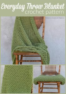 Everyday Throw Blanket Crochet Pattern - This Everyday Throw Blanket Crochet Pattern is an easy blanket with a simple 1 row repeat. I used one of my favorite stitches, the Offset V Stitch. If you've ever used the V stitch then you know how simple it is. The only difference is with this version you place the v stitch in a dc instead of the ch space. It gives an interesting and textured look.