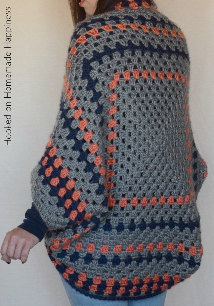 Granny Shrug Crochet Pattern - The Granny Shrug Crochet Pattern uses the classic granny square to make this cute and cozy sweater.