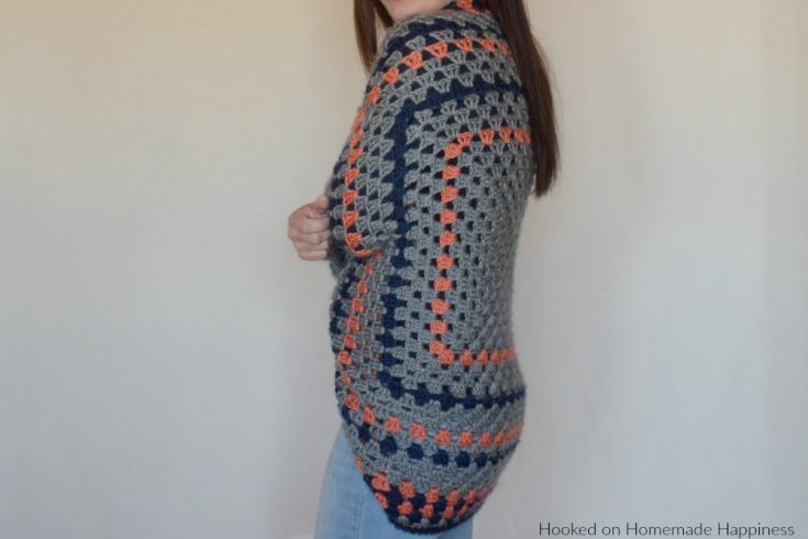 Granny Shrug Crochet Pattern - The Granny Shrug Crochet Pattern uses the classic granny square to make this cute and cozy sweater.