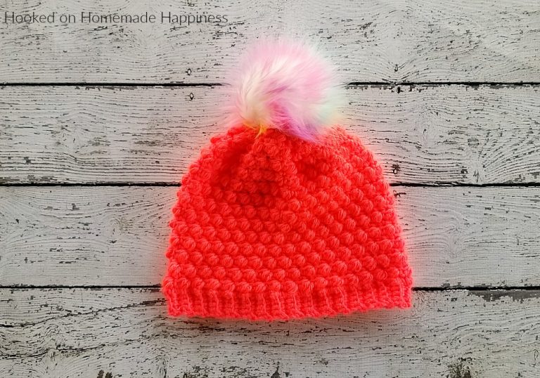 Kid's Pebble Beanie Crochet Pattern - The Pebble Beanie is one of my most popular patterns. So I decided to make a Kid's Pebble Beanie Crochet Pattern in sizes newborn through age 10!