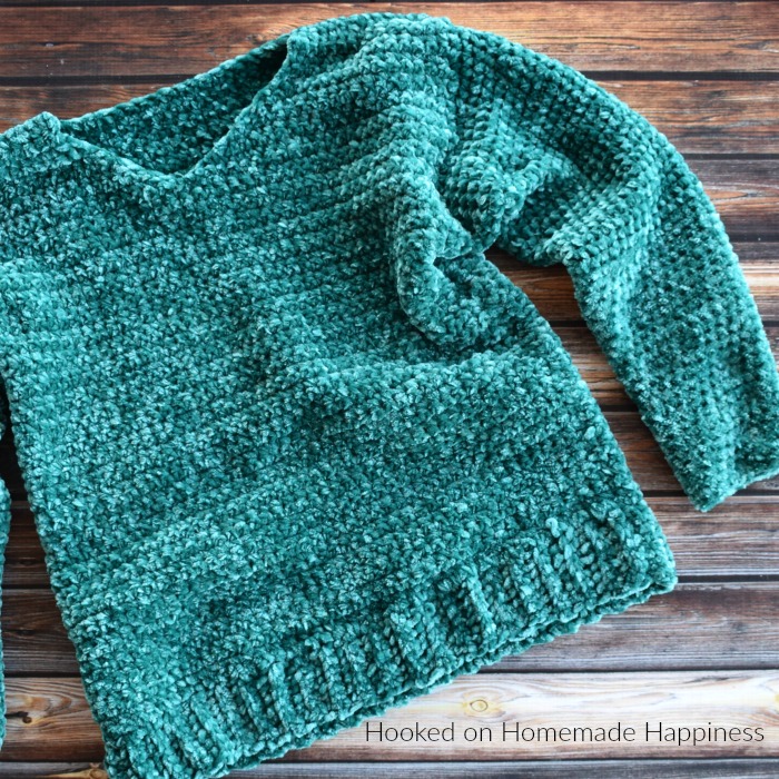 Kid's Velvet Sweater Crochet Pattern - The Kid's Velvet Sweater Crochet Pattern is the softest, coziest sweater I have ever made! (Don't worry, I already have an adult version in the works) This pattern comes in sizes 5 - 12 and is perfect for the little one in your life! Trust me, they will love having this snuggly sweater in their closet.