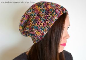 Basic Slouchy Beanie Crochet Pattern - This Basic Slouchy Beanie Crochet Pattern is a really easy pattern that can be finished in just an afternoon. The pattern can easily be adjusted with more or less slouch. However you prefer!