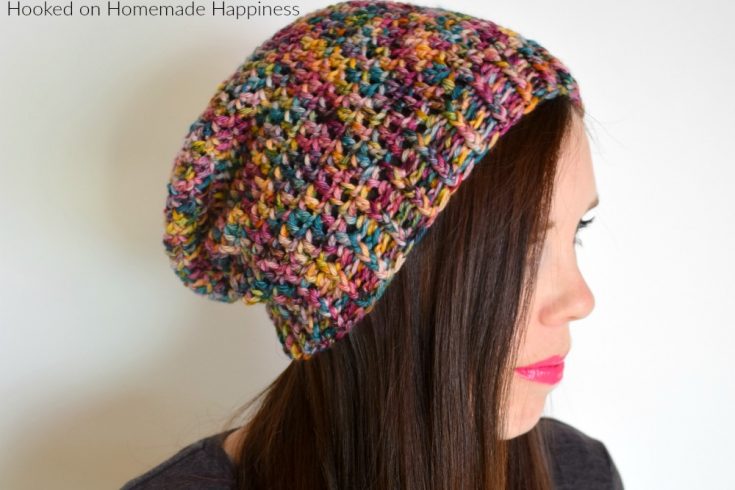 Basic Slouchy Beanie Crochet Pattern - This Basic Slouchy Beanie Crochet Pattern is a really easy pattern that can be finished in just an afternoon. The pattern can easily be adjusted with more or less slouch. However you prefer!