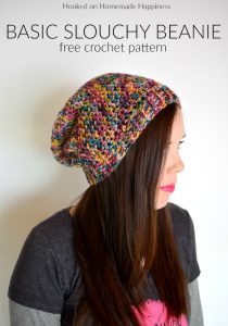 Basic Slouchy Beanie Crochet Pattern - This Basic Slouchy Beanie Crochet Pattern is a really easy pattern that can be finished in just an afternoon. The pattern can easily be adjusted with more or less slouch. However you prefer!