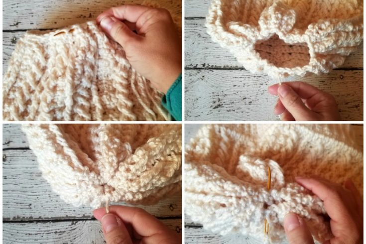 I love making beanies from the bottom up. I think they have a really flattering shape and just a bit of slouch. I created a photo tutorial for How to Finish a Beanie Made from the Bottom Up.