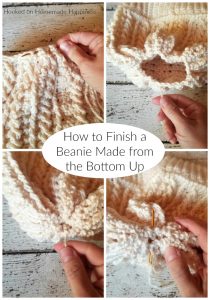 I love making beanies from the bottom up. I think they have a really flattering shape and just a bit of slouch. I created a photo tutorial for How to Finish a Beanie Made from the Bottom Up.