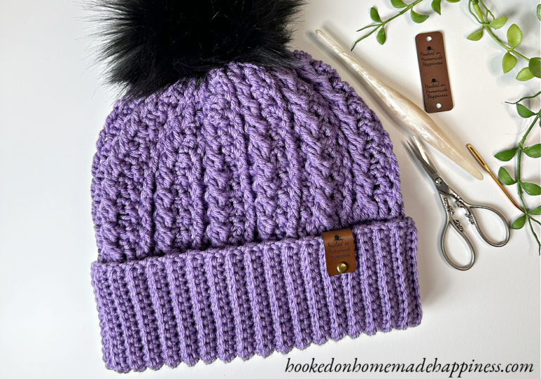 Double Brim Cable Beanie Crochet Pattern