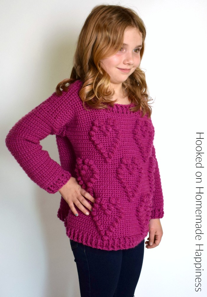 heart crochet sweater
