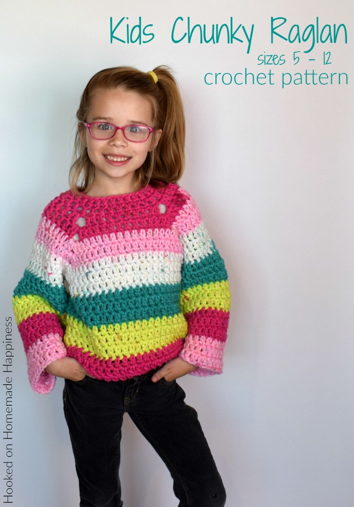 Kids Easy Raglan Sleeve Sweater Knitting Pattern 