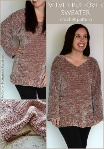 Velvet Pullover Sweater Crochet Pattern - Hooked on Homemade Happiness
