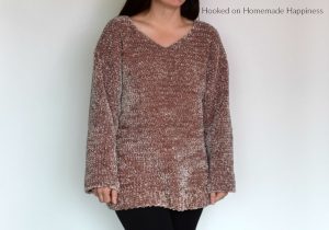 Velvet Pullover Sweater Crochet Pattern - Are you ready for the comfiest, coziest sweater EVER?! This Velvet Pullover Sweater Crochet Pattern is so comfy you'll want to wear it all. the. time.