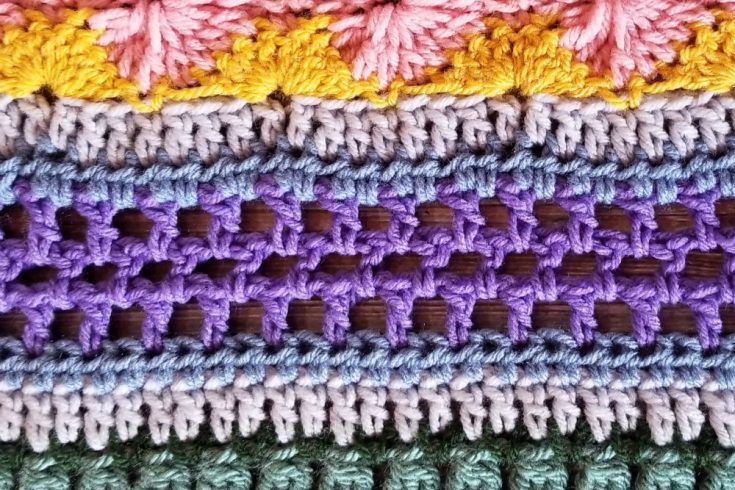 Welcome to Part 4 of the Stitch Sampler Scarpghan CAL! This week is the Open Net Filet Stitch.