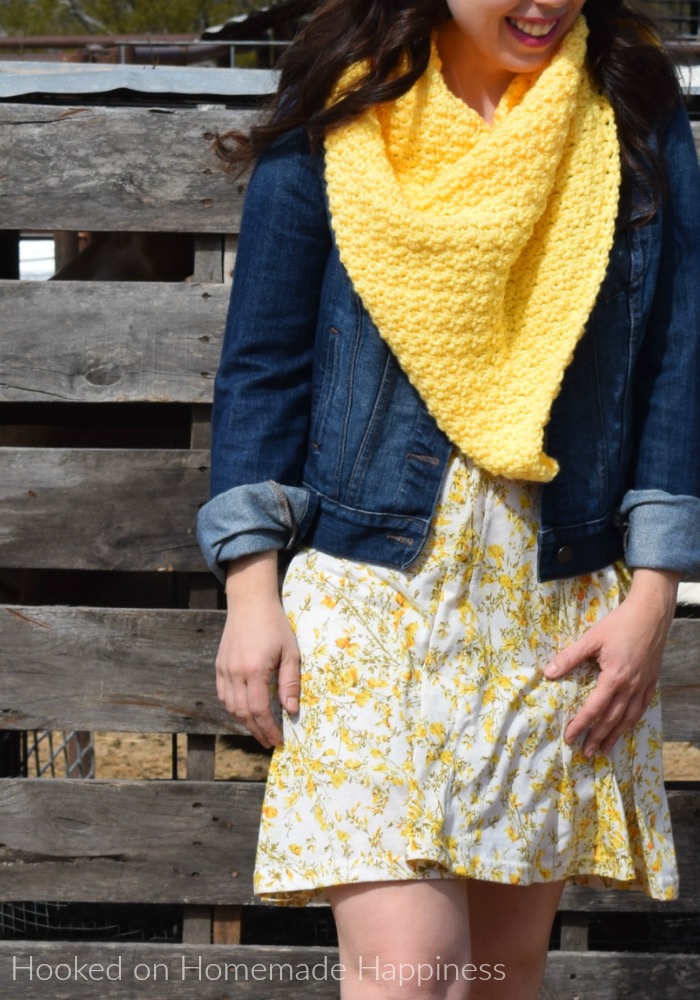 Lemon Peel Triangle Scarf Crochet Pattern - Lemon Peel Triangle Scarf Crochet Pattern