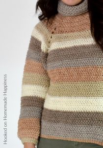That 70s Sweater Crochet Pattern - That 70's Sweater Crochet Pattern is a cozy turtleneck sweater that requires no sewing! This sweater is a raglan style that starts with the turtleneck and works down.