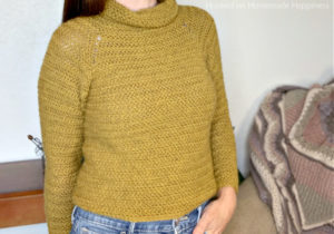 The 70s Sweater Crochet Pattern - That 70's Sweater Crochet Pattern is a cozy turtleneck sweater that requires no sewing! This sweater is a raglan style that starts with the turtleneck and works down.