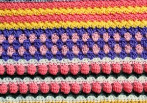 Welcome to Part 7 of the Stitch Sampler Scrapghan CAL! This week is the Granny Stripe Stitch.
