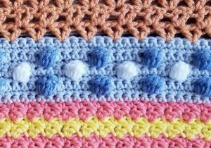 Welcome to Part 9 of the Stitch Sampler Scrapghan CAL! This week is the Bobble Stitch.
