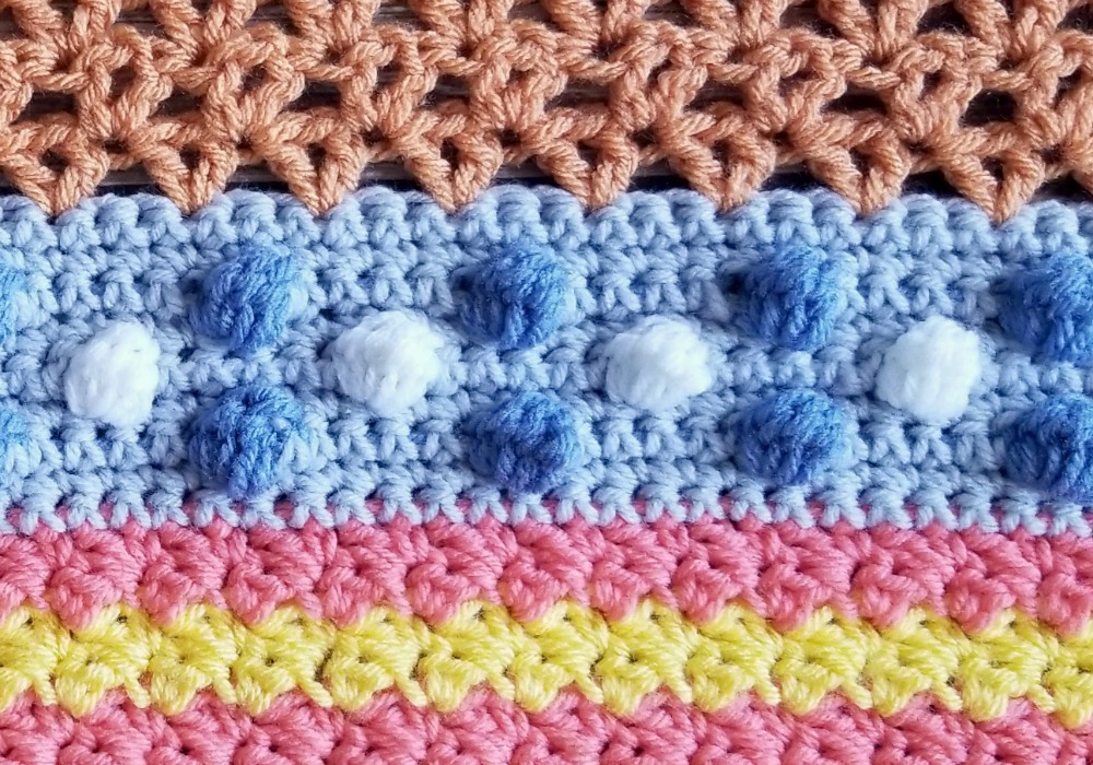 Welcome to Part 9 of the Stitch Sampler Scrapghan CAL! This week is the Bobble Stitch.