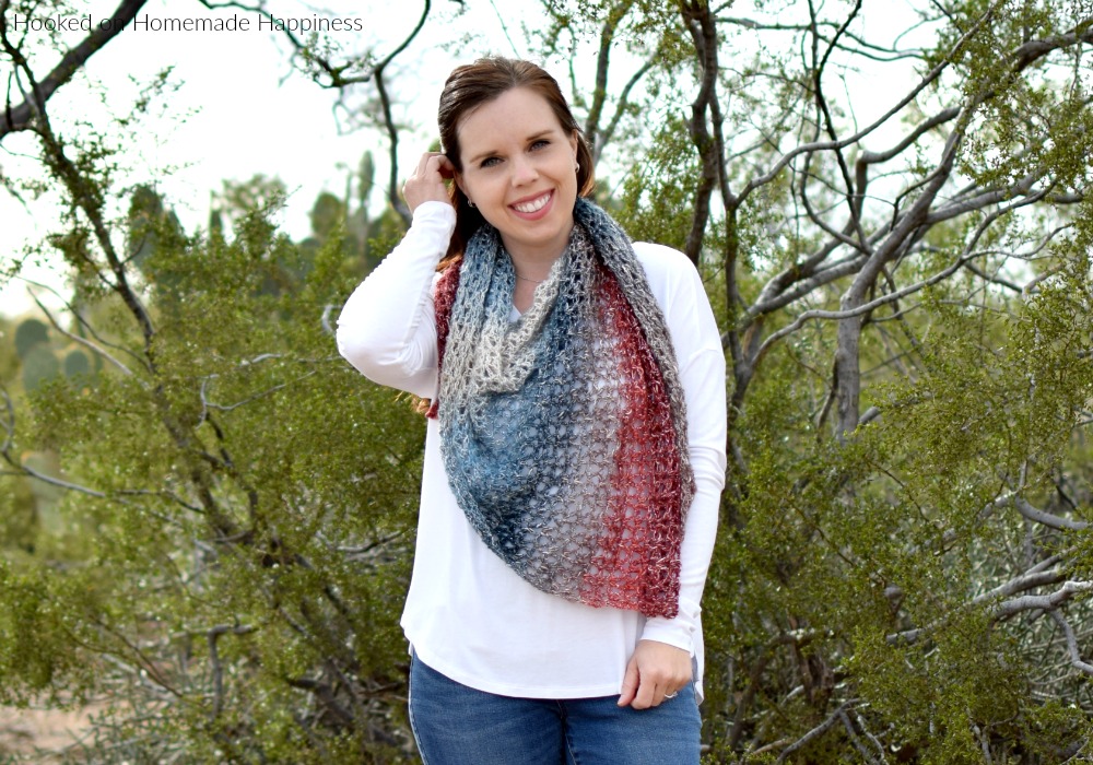 Moonstone Shawl Crochet Pattern - The Moonstone Shawl Crochet Pattern uses just 150g of yarn! Using the V stitch makes this shawl quick to make. It's a lightweight and airy shawl that's perfect for spring.