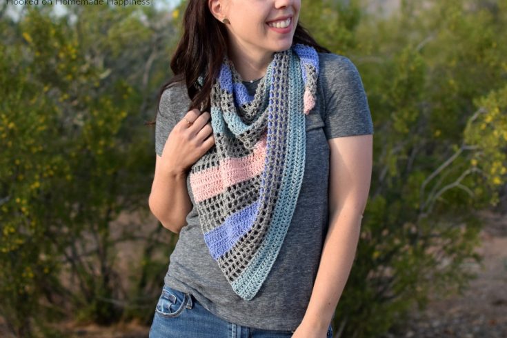 Beautiful You Shawl Crochet Pattern - The Beautiful You Shawl Crochet Pattern is made with sport weight yarn and is light enough for the warmer temps.