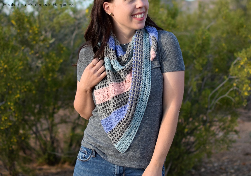 Beautiful You Shawl Crochet Pattern - The Beautiful You Shawl Crochet Pattern is made with sport weight yarn and is light enough for the warmer temps.