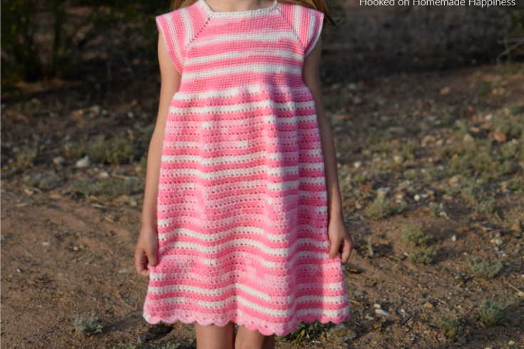 Carson Crochet Dress Pattern - The Carson Crochet Dress Pattern is a pretty spring dress! I designed this dress for my daughter Carson. This dress is TOTALLY her. Pretty, pink, and ruffle-y.