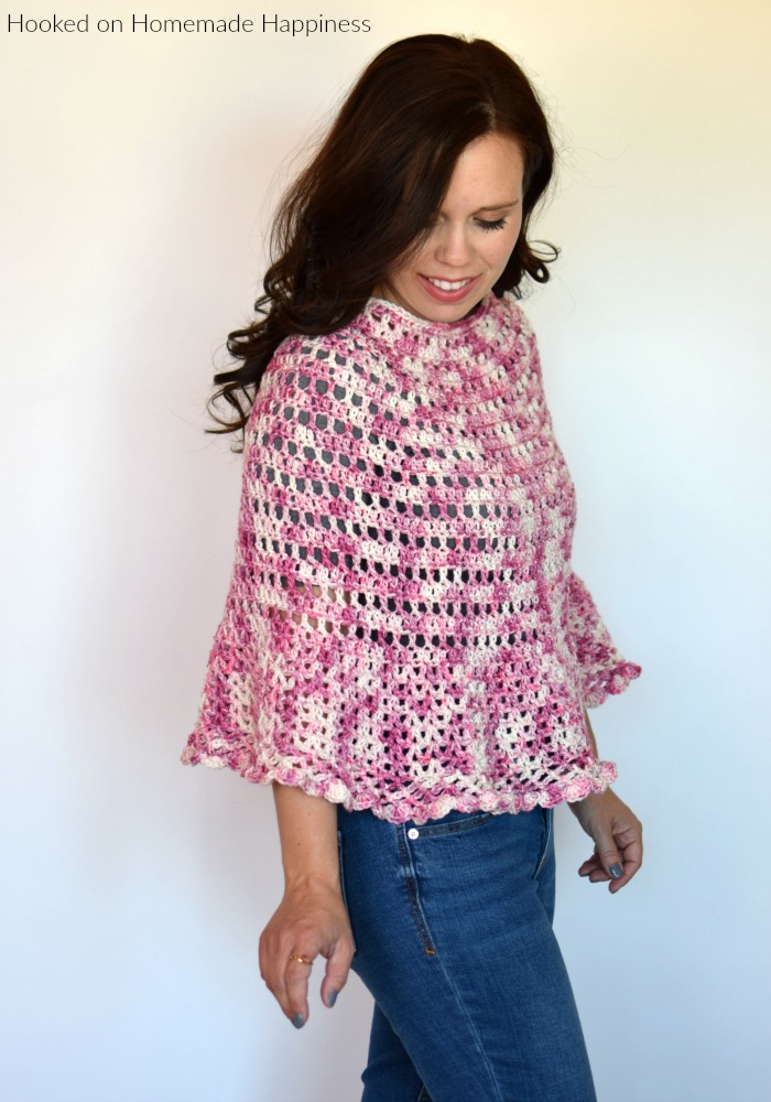 Springtime Poncho Crochet Pattern - Hooked on Homemade Happiness
