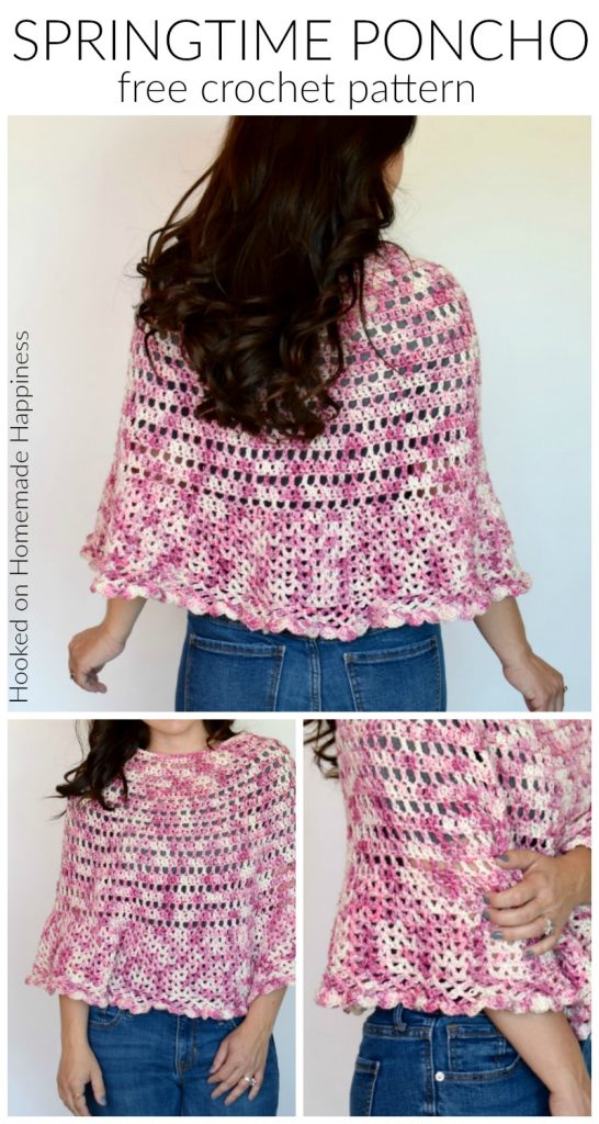 Springtime Poncho Crochet Pattern - The Springtime Poncho Crochet Pattern has an open airy design perfect for cool spring evenings!