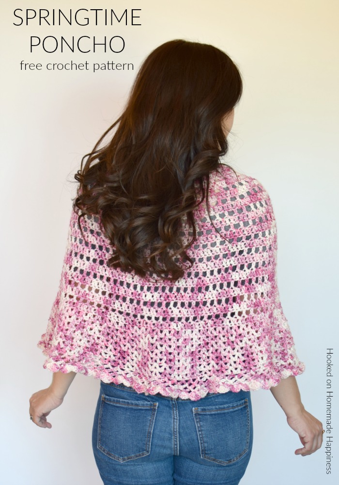 Springtime Poncho Crochet Pattern - The Springtime Poncho Crochet Pattern has an open airy design perfect for cool spring evenings! 