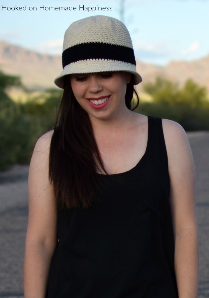 Beach Day Bucket Hat Crochet Pattern - The Beach Day Bucket Hat Crochet Pattern is the first pattern in this year's Crochet Along for a Cause! This hat pattern offers complete head coverage with extra length due to the brim. It's a good hat to donate to cancer centers.