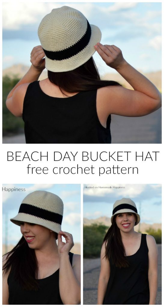 Beach Day Bucket Hat Crochet Pattern - The Beach Day Bucket Hat Crochet Pattern is the first pattern in this year's Crochet Along for a Cause! This hat pattern offers complete head coverage with extra length due to the brim. It's a good hat to donate to cancer centers.