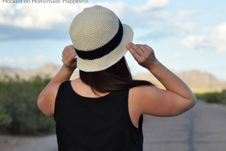 Beach Day Bucket Hat Crochet Pattern - The Beach Day Bucket Hat Crochet Pattern is the first pattern in this year's Crochet Along for a Cause! This hat pattern offers complete head coverage with extra length due to the brim. It's a good hat to donate to cancer centers.