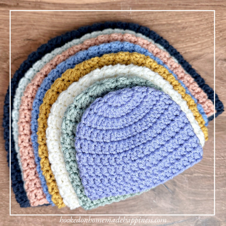 How to Crochet a Basic Beanie for Beginners - Hooked on Homemade Happiness