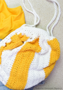 Circle-ish Market Bag Crochet Pattern - The Circle-ish Market Bag Crochet Pattern is made from a simple rectangle! This surprisingly simple market bag is large and sturdy enough to carry all your summer things.