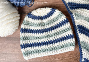 Basic Striped Baby Beanie Crochet Pattern