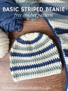 Basic Striped Baby Beanie Crochet Pattern