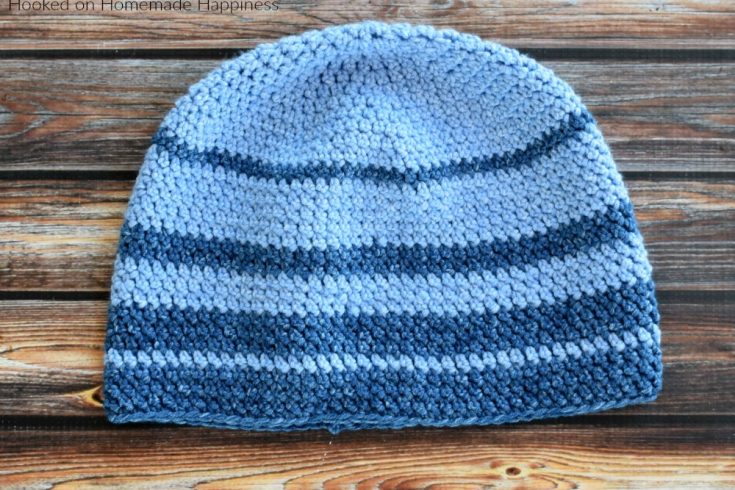 Faded Beanie Crochet Pattern - For the Faded Beanie Crochet Pattern I used one of my favorite acrylic yarns, Lion Brand Jean's yarn. It is so, so soft and is perfect for hats.