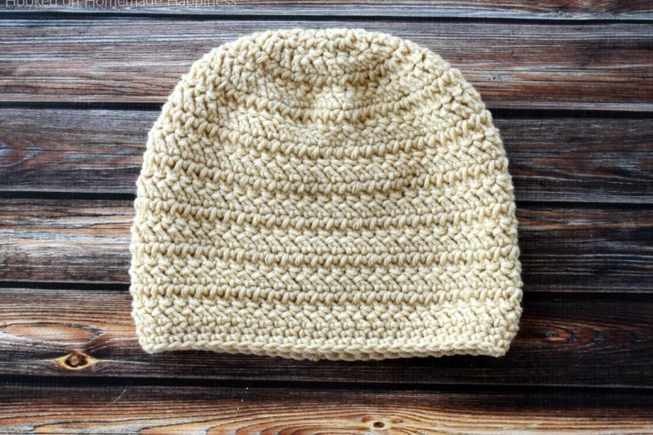 Herringbone Beanie Crochet Pattern - The Herringbone Beanie Crochet Pattern has a fun texture that's created with the herringbone double crochet and turned rounds.